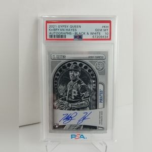2021 Ke'Bryan Hayes RC Auto Topps Gypsy Queen Black/White 41/50 -PSA 10 GEM MINT